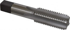 Hertel - 1-1/8 - 7 UNC 3B 4 Flute Bright Finish High Speed Steel Straight Flute Standard Hand Tap - Bottoming, Right Hand Thread, 5-7/16" OAL, H4 Limit - Exact Tooling