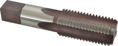 Hertel - 1-1/2 - 6 UNC 3B 4 Flute Bright Finish High Speed Steel Straight Flute Standard Hand Tap - Bottoming, Right Hand Thread, 6-3/8" OAL, H4 Limit - Exact Tooling