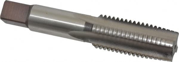 Hertel - M24x3.00 Metric Coarse 6H 4 Flute Bright Finish High Speed Steel Straight Flute Standard Hand Tap - Taper, Right Hand Thread, 4-29/32" OAL, D8 Limit - Exact Tooling