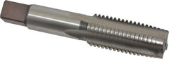 Hertel - M24x3.00 Metric Coarse 6H 4 Flute Bright Finish High Speed Steel Straight Flute Standard Hand Tap - Taper, Right Hand Thread, 4-29/32" OAL, D8 Limit - Exact Tooling