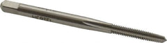 Hertel - #4-48 UNF 2B 3 Flute Bright Finish High Speed Steel Straight Flute Standard Hand Tap - Taper, Right Hand Thread, 1-7/8" OAL, H2 Limit - Exact Tooling