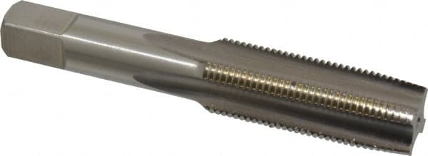 Hertel - 3/4-16 UNF 3B 4 Flute Bright Finish High Speed Steel Straight Flute Standard Hand Tap - Taper, Right Hand Thread, 4-1/4" OAL, H3 Limit - Exact Tooling