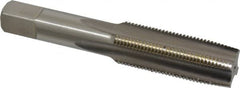 Hertel - 3/4-16 UNF 3B 4 Flute Bright Finish High Speed Steel Straight Flute Standard Hand Tap - Taper, Right Hand Thread, 4-1/4" OAL, H3 Limit - Exact Tooling