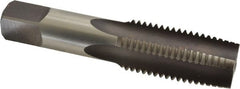 Hertel - 1-1/4 - 7 UNC 3B 4 Flute Bright Finish High Speed Steel Straight Flute Standard Hand Tap - Taper, Right Hand Thread, 5-3/4" OAL, H4 Limit - Exact Tooling