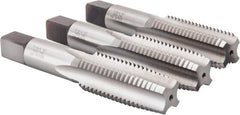 Hertel - 7/8-9 UNC, 4 Flute, Bottoming, Plug & Taper, Bright Finish, High Speed Steel Tap Set - 4-11/16" OAL, 2B/3B Class of Fit - Exact Tooling