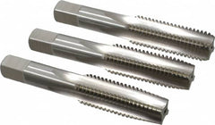 Hertel - 3/4-10 UNC, 4 Flute, Bottoming, Plug & Taper, Bright Finish, High Speed Steel Tap Set - 4-1/4" OAL, 2B/3B Class of Fit - Exact Tooling