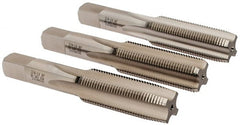 Hertel - 3/4-16 UNF, 4 Flute, Bottoming, Plug & Taper, Bright Finish, High Speed Steel Tap Set - 4-1/4" OAL, 2B/3B Class of Fit - Exact Tooling