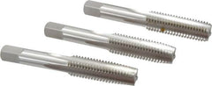 Hertel - M14x2.00 Metric Coarse, 4 Flute, Bottoming, Plug & Taper, Bright Finish, High Speed Steel Tap Set - 3-19/32" OAL, 6H Class of Fit - Exact Tooling