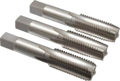 Hertel - M24x3.00 Metric Coarse, 4 Flute, Bottoming, Plug & Taper, Bright Finish, High Speed Steel Tap Set - 4-29/32" OAL, 6H Class of Fit - Exact Tooling