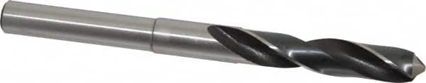 Hertel - 35/64" Drill, 118° Point, High Speed Steel Silver Deming & Reduced Shank Drill Bit - Exact Tooling