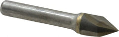 Hertel - 1/2" Head Diam, 3/8" Shank Diam, 3 Flute 60° Solid Carbide Countersink - Exact Tooling