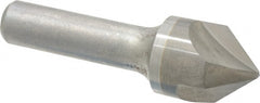 Hertel - 7/8" Head Diam, 1/2" Shank Diam, 3 Flute 82° Solid Carbide Countersink - Bright Finish, 3" OAL, Single End, Straight Shank, Right Hand Cut - Exact Tooling