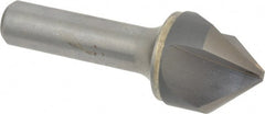 Hertel - 1" Head Diam, 1/2" Shank Diam, 3 Flute 82° Solid Carbide Countersink - Bright Finish, 3" OAL, Single End, Straight Shank, Right Hand Cut - Exact Tooling