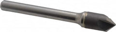 Hertel - 3/8" Head Diam, 1/4" Shank Diam, 3 Flute 90° Solid Carbide Countersink - Bright Finish, 2-1/2" OAL, Single End, Straight Shank, Right Hand Cut - Exact Tooling