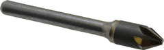 Hertel - 3/8" Head Diam, 1/4" Shank Diam, 6 Flute 60° Solid Carbide Countersink - Exact Tooling