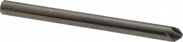 Hertel - 1/8" Head Diam, 1/8" Shank Diam, 6 Flute 82° Solid Carbide Countersink - Exact Tooling