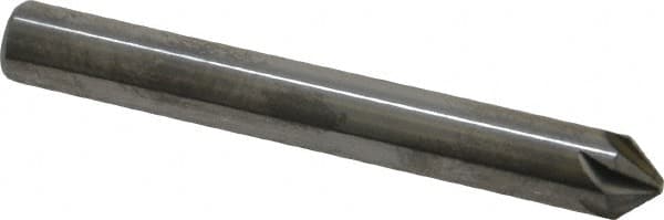 Hertel - 1/4" Head Diam, 1/4" Shank Diam, 6 Flute 82° Solid Carbide Countersink - Exact Tooling