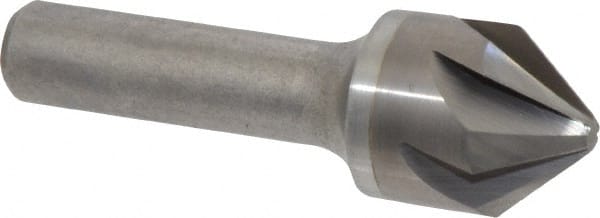 Hertel - 7/8" Head Diam, 1/2" Shank Diam, 6 Flute 82° Solid Carbide Countersink - Exact Tooling