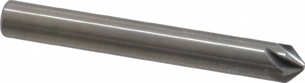 Hertel - 3/16" Head Diam, 3/16" Shank Diam, 6 Flute 90° Solid Carbide Countersink - Exact Tooling