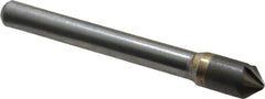 Hertel - 5/16" Head Diam, 1/4" Shank Diam, 6 Flute 90° Solid Carbide Countersink - Bright Finish, 2-1/2" OAL, Single End, Straight Shank, Right Hand Cut - Exact Tooling