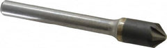 Hertel - 3/8" Head Diam, 1/4" Shank Diam, 6 Flute 90° Solid Carbide Countersink - Exact Tooling