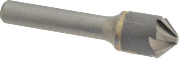 Hertel - 5/8" Head Diam, 3/8" Shank Diam, 6 Flute 90° Solid Carbide Countersink - Exact Tooling
