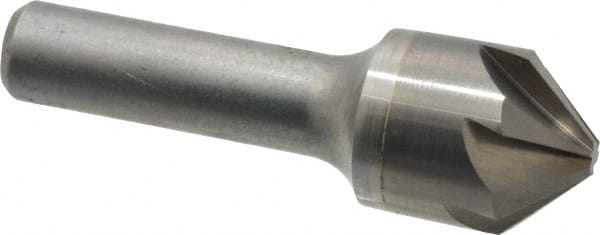 Hertel - 7/8" Head Diam, 1/2" Shank Diam, 6 Flute 90° Solid Carbide Countersink - Exact Tooling