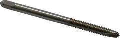 Hertel - #6-32 UNC, 2 Flute, Bright Finish, High Speed Steel Spiral Point Tap - Plug Chamfer, Right Hand Thread, 2" OAL - Exact Tooling