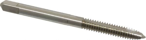 Hertel - #10-24 UNC, 2 Flute, Bright Finish, High Speed Steel Spiral Point Tap - Plug Chamfer, Right Hand Thread, 2" OAL - Exact Tooling