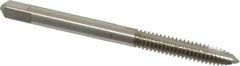 Hertel - #10-24 UNC, 2 Flute, Bright Finish, High Speed Steel Spiral Point Tap - Plug Chamfer, Right Hand Thread, 2" OAL - Exact Tooling