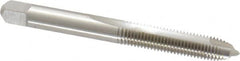 Hertel - 1/4-28 UNF, 2 Flute, Bright Finish, High Speed Steel Spiral Point Tap - Plug Chamfer, Right Hand Thread, 2-1/2" OAL - Exact Tooling