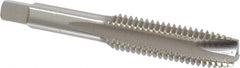 Hertel - 1/2-13 UNC, 3 Flute, Bright Finish, High Speed Steel Spiral Point Tap - Plug Chamfer, Right Hand Thread, 3-3/8" OAL - Exact Tooling