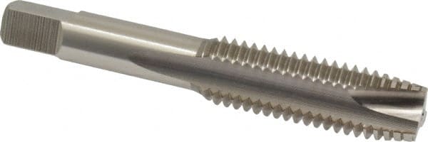 Hertel - 5/8-11 UNC, 3 Flute, Bright Finish, High Speed Steel Spiral Point Tap - Plug Chamfer, Right Hand Thread, 3-13/16" OAL - Exact Tooling