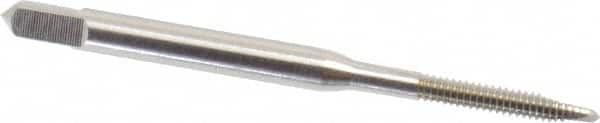 Hertel - #3-48 UNC, 2 Flute, Bright Finish, High Speed Steel Spiral Point Tap - Plug Chamfer, Right Hand Thread, 1-13/16" OAL, 2B Class of Fit - Exact Tooling