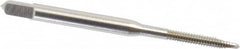 Hertel - #3-48 UNC, 2 Flute, Bright Finish, High Speed Steel Spiral Point Tap - Plug Chamfer, Right Hand Thread, 1-13/16" OAL, 2B Class of Fit - Exact Tooling