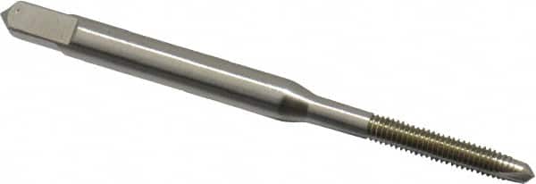 Hertel - #3-56 UNF, 2 Flute, Bright Finish, High Speed Steel Spiral Point Tap - Plug Chamfer, Right Hand Thread, 1-13/16" OAL, 2B Class of Fit - Exact Tooling