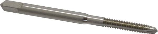 Hertel - #4-48 UNF, 2 Flute, Bright Finish, High Speed Steel Spiral Point Tap - Plug Chamfer, Right Hand Thread, 1-7/8" OAL, 2B Class of Fit - Exact Tooling