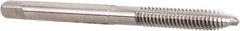 Hertel - #6-32 UNC, 2 Flute, Bright Finish, High Speed Steel Spiral Point Tap - Plug Chamfer, Right Hand Thread, 2" OAL - Exact Tooling