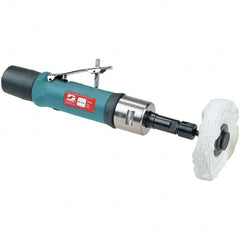 Dynabrade - 1/4" Collet, Straight Handle, Air Straight Die Grinder - 3,400 RPM, Rear Exhaust, 35 CFM, 0.7 hp, 90 psi, 1/4 NPT Inlet - Exact Tooling
