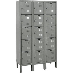 Hallowell - 15 Door, 5 Tier, Premium Box Lockers - Exact Tooling