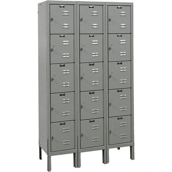 Hallowell - 15 Door, 5 Tier, Premium Box Lockers - Exact Tooling