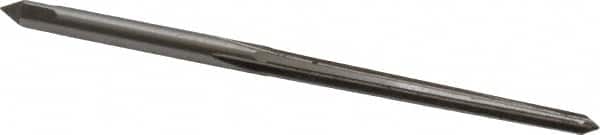 Interstate - #4/0 Pin, 0.1142" Diam, 0.0869" Small End, 1/8" Diam Straight Shank, 1-5/16" Flute, Taper Pin Reamer - Exact Tooling