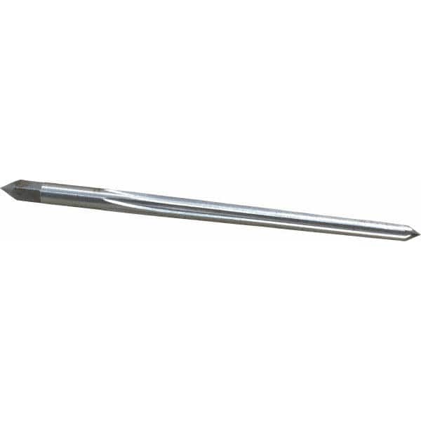 Interstate - #0 Pin, 0.1638" Diam, 0.1287" Small End, 11/64" Diam Straight Shank, 1-11/16" Flute, Taper Pin Reamer - Exact Tooling