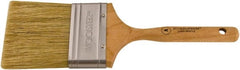 Wooster Brush - 3" Flat Hog Varnish Brush - 2-15/16" Bristle Length, 5-1/8" Maple Dowel Handle - Exact Tooling