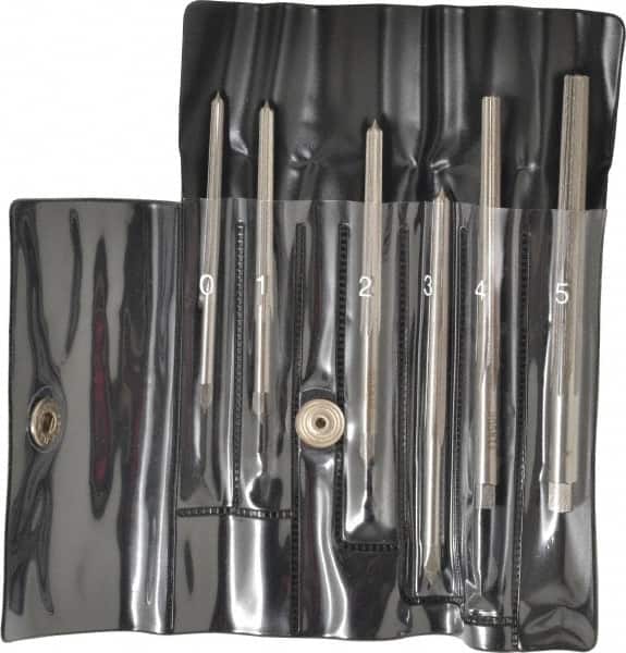 Interstate - #5 to #0 Pin, Straight Shank, Taper Pin Reamer Set - Exact Tooling