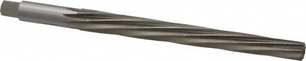 Interstate - #9 Pin, 0.6066" Diam, 0.4805" Small End, 9/16" Diam Straight Shank, 6-1/16" Flute, Taper Pin Reamer - Exact Tooling