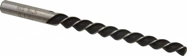 Interstate - #5 Pin, 0.2994" Diam, 0.2409" Small End, 5/16" Diam Straight Shank, 2-13/16" Flute, Taper Pin Reamer - Exact Tooling