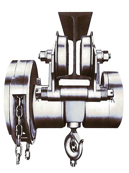 CM - 4,000 Lb Lifting Capacity, Trolley Hoist - 52' Overhaul to Lift 1' - Exact Tooling