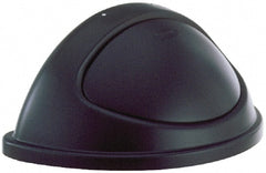 Rubbermaid - Half-Round Lid for Use with 21 Gal Trash Cans - Black, Polyethylene, For Untouchable Trash Cans - Exact Tooling