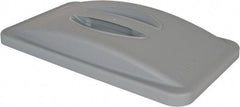 Rubbermaid - Rectangle Lid for Use with 15-7/8 Gal Rectangular Trash Cans - Gray, Polypropylene, For Slim Jim Trash Cans - Exact Tooling